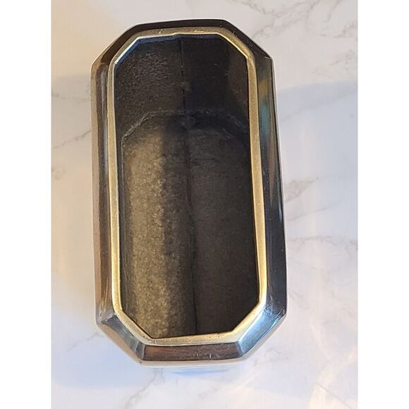 2012 Nate Berkus Gold Aluminum Hex Vase, Home Décor 8"x 6½"MCM Style Geometric - Picture 6 of 6